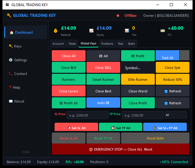 Magic Keys — one-click action grid